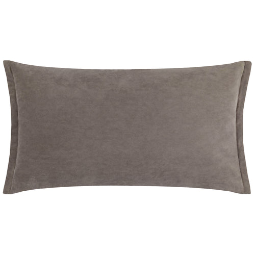 Plain Beige Cushions - Merton Rectangular Velvet Cushion Cover Taupe Yard