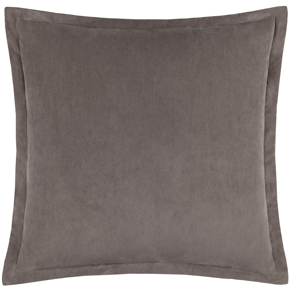 Merton Square Velvet Cushion Taupe