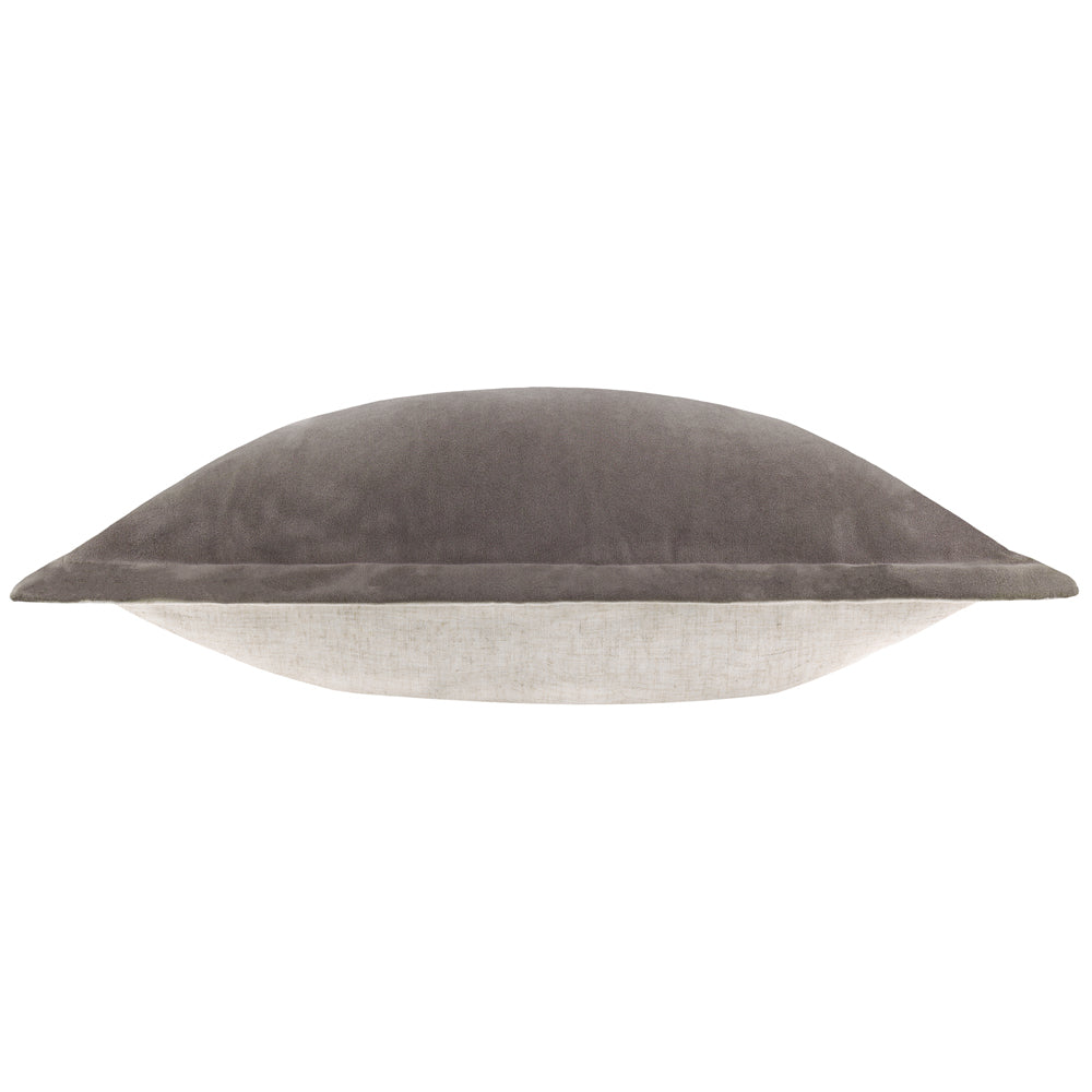 Merton Square Velvet Cushion Taupe