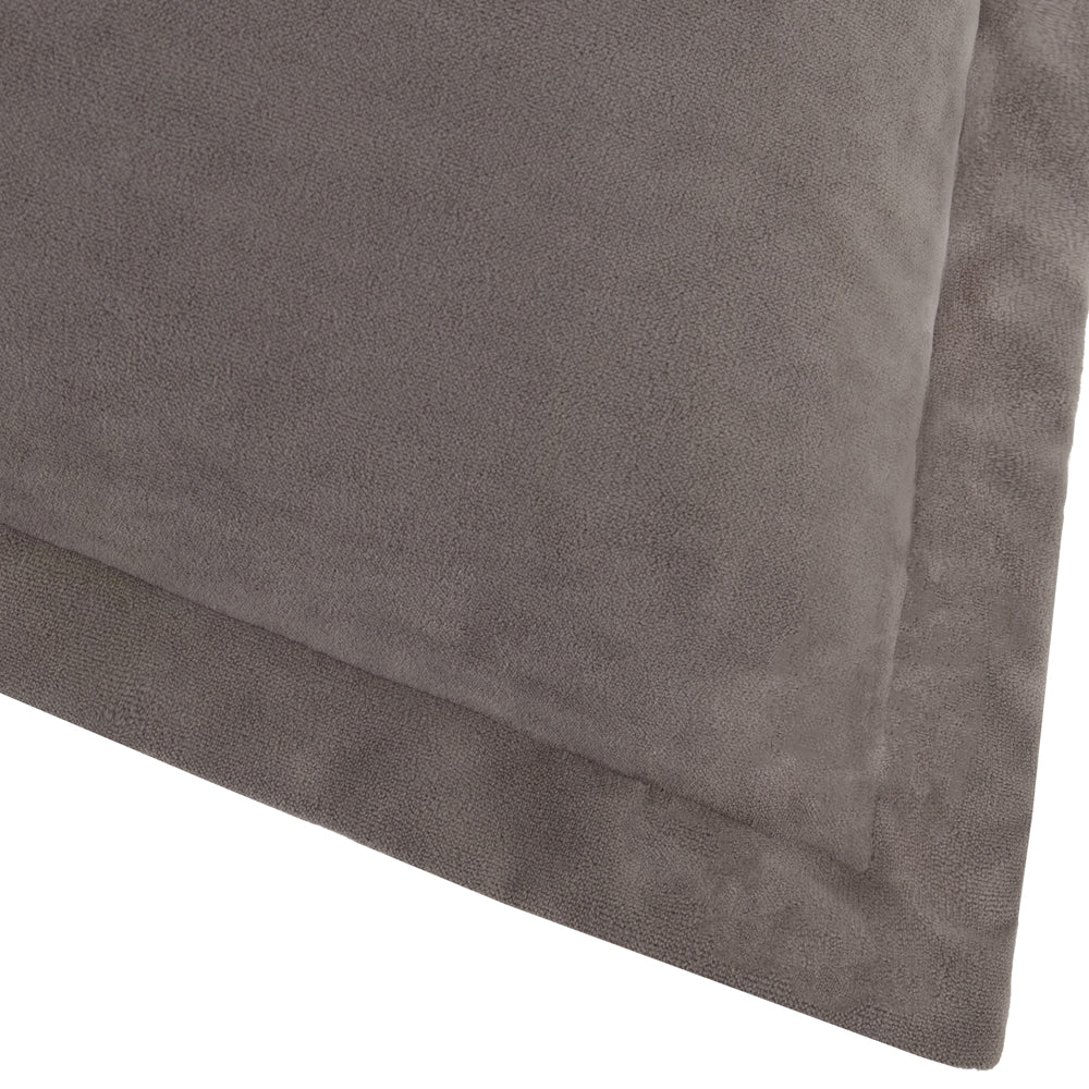 Merton Square Velvet Cushion Taupe