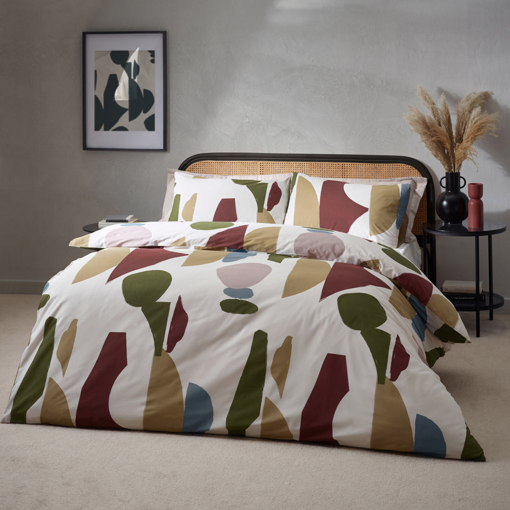 Abstract Multi Bedding - Meta Abstract Cotton Rich Duvet Cover Set Multicolour HÖEM