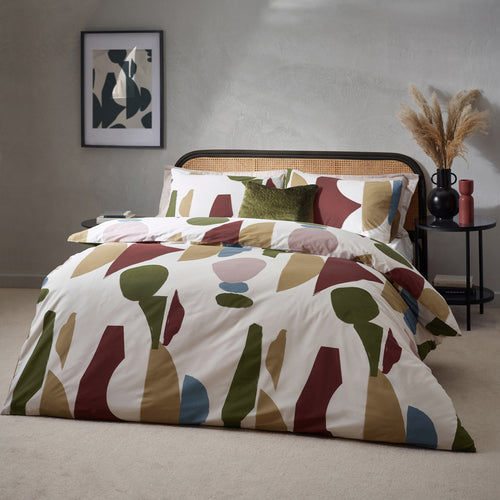 Abstract Multi Bedding - Meta Abstract Cotton Rich Duvet Cover Set Multicolour HÖEM