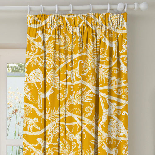 Jungle Gold M2M - Monkey Forest Gold Made to Measure Curtains furn.
