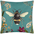 Wylder Midnight Garden Bee Outdoor Cushion Cover in Teal