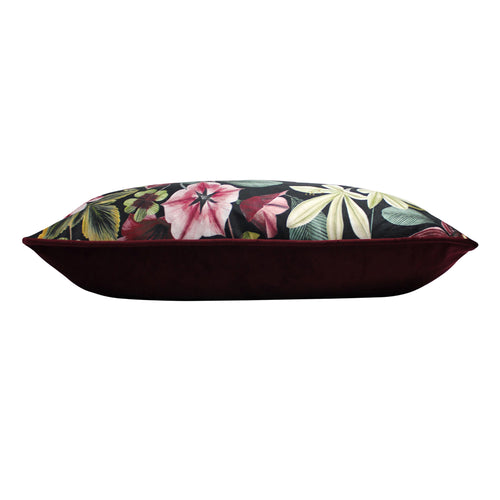 Plain Red Cushions - Midnight Garden Floral Rectangular Cushion Cover Shiraz Evans Lichfield