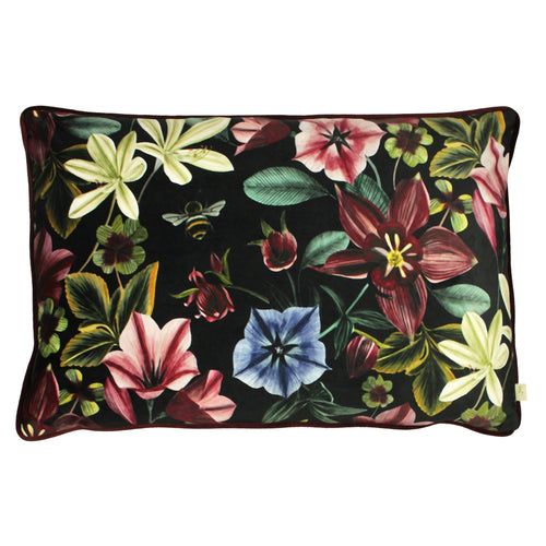 Evans Lichfield Midnight Garden Floral Rectangular Cushion Cover in Shiraz