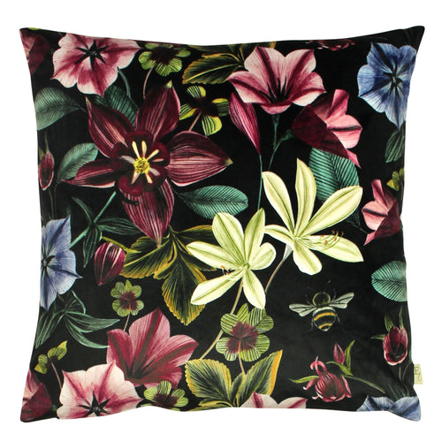 Evans Lichfield Midnight Garden Floral Square Cushion Cover in Shiraz