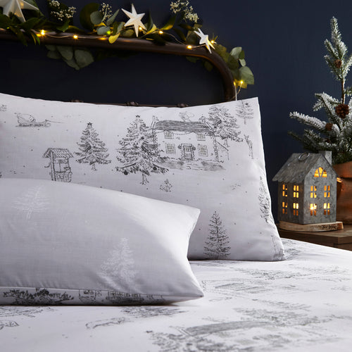 White Bedding - Midwinter Toile  Duvet Cover Set Snow furn.