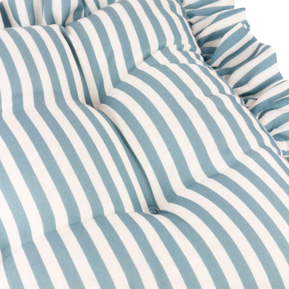 Millie Ruffle 2 Pack Indoor/Outdoor Seat Pads Blue