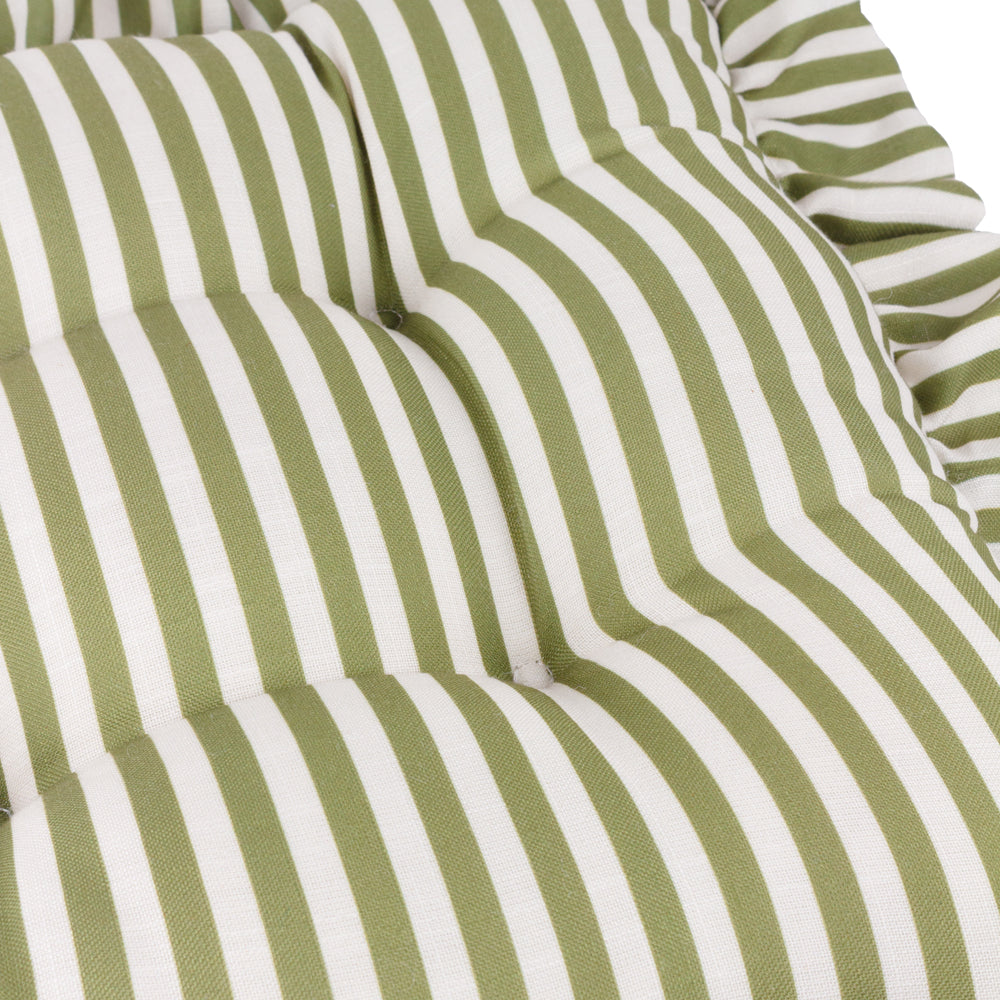 Millie Ruffle 2 Pack Indoor/Outdoor Seat Pads Green