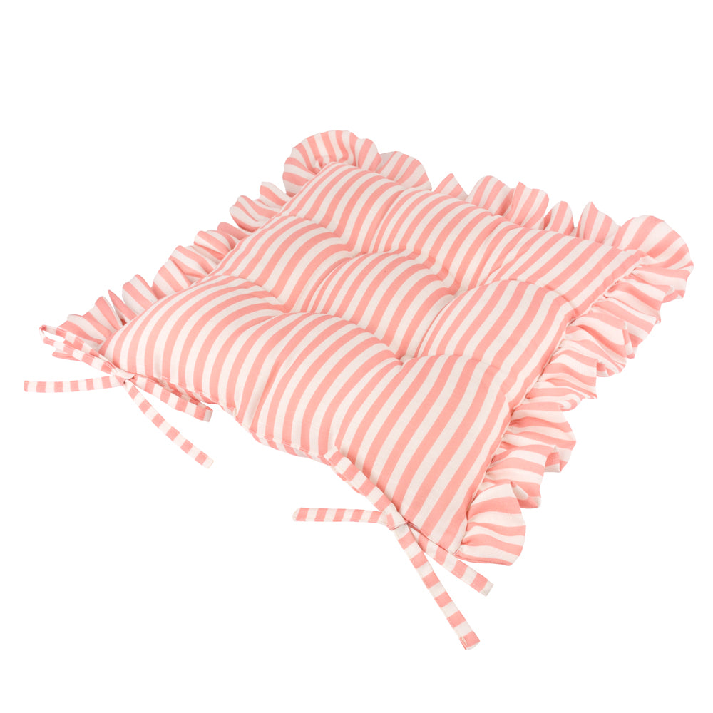 Millie Ruffle 2 Pack Indoor/Outdoor Seat Pads Pink