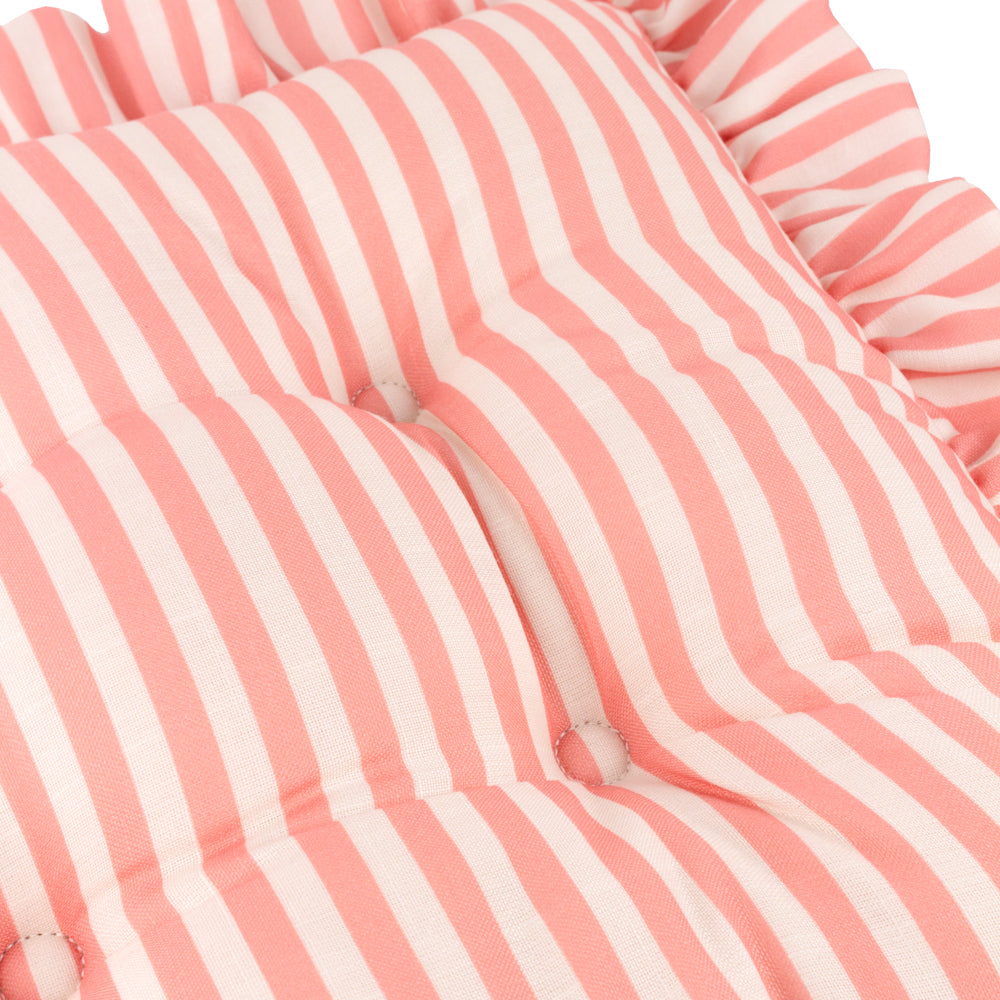 Millie Ruffle 2 Pack Indoor/Outdoor Seat Pads Pink