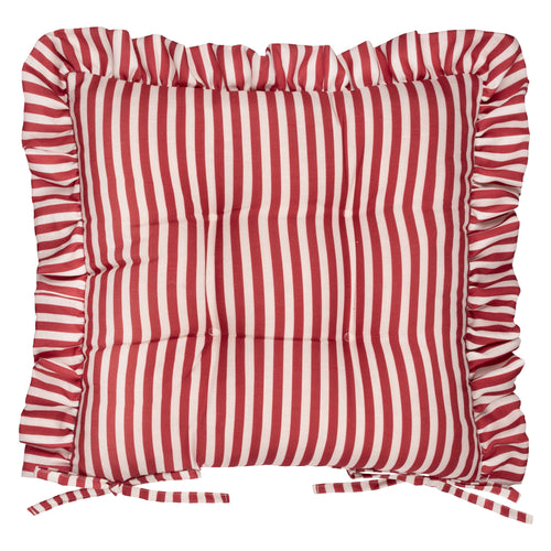 Millie Ruffle 2 Pack Indoor/Outdoor Seat Pads Red