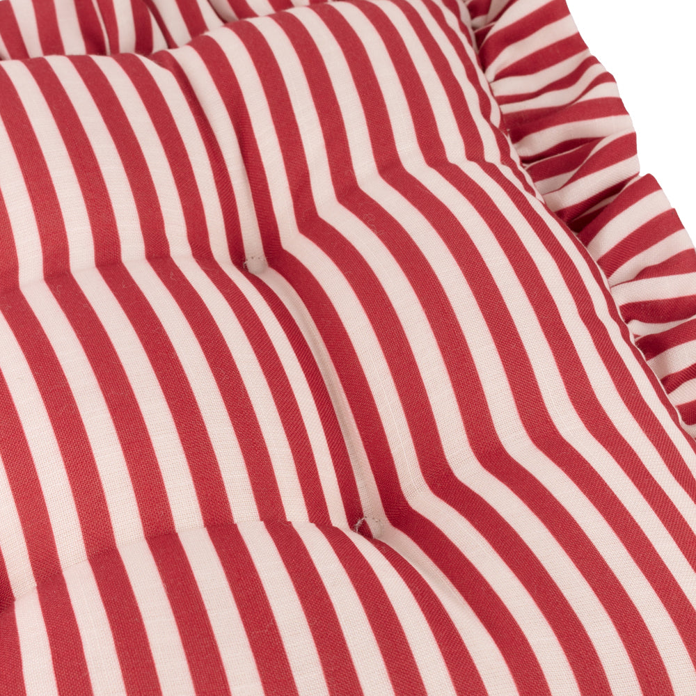 Millie Ruffle 2 Pack Indoor/Outdoor Seat Pads Red