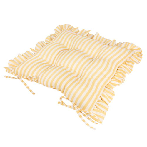 Millie Ruffle 2 Pack Indoor/Outdoor Seat Pads Yellow