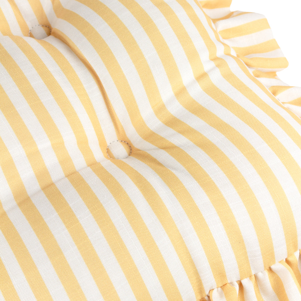Millie Ruffle 2 Pack Indoor/Outdoor Seat Pads Yellow