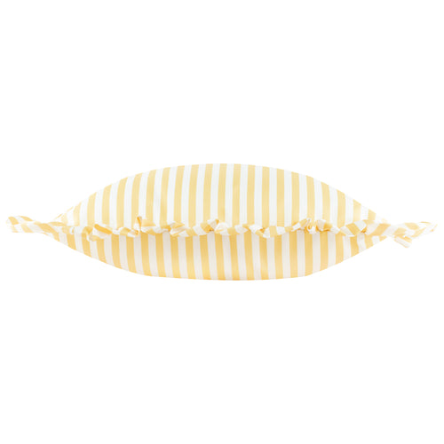 Millie Ruffle Striped Outdoor Cushion Yellow
