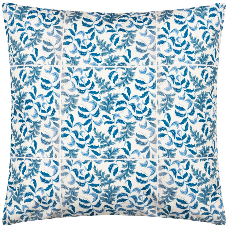 Paoletti Minton Tiles Outdoor Cushion Cover in Blue