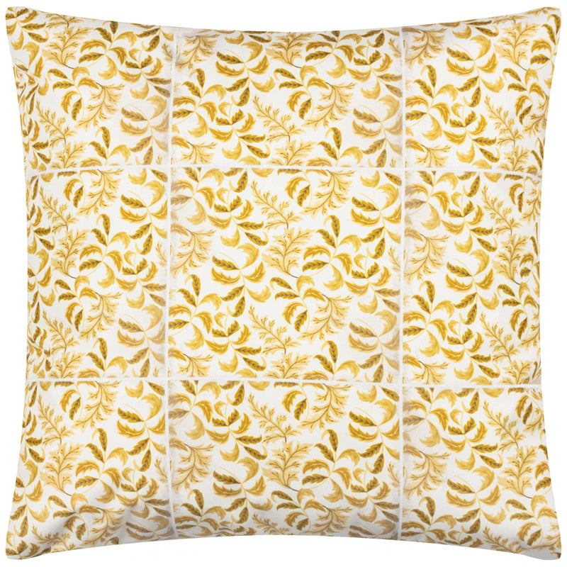 Floral Yellow Cushions - Minton Tiles Outdoor Cushion Cover Saffron Paoletti