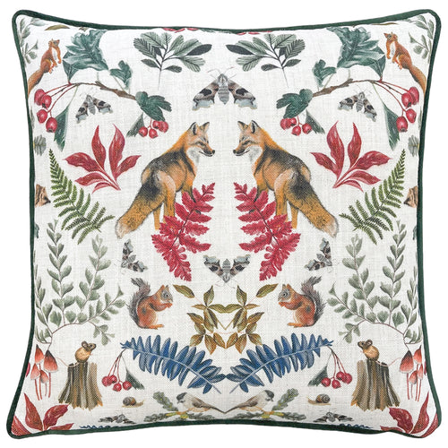 Animal White Cushions - Mirrored Fox Cushion Cover Bottle Evans Lichfield