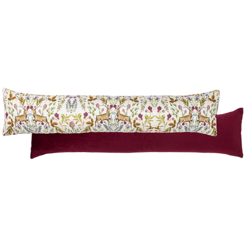 Animal White Cushions - Mirrored Stag Draught Excluder White Evans Lichfield