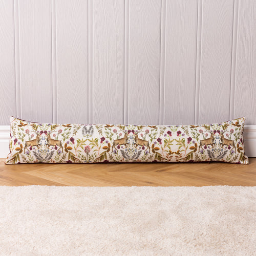 Animal White Cushions - Mirrored Stag Draught Excluder White Evans Lichfield