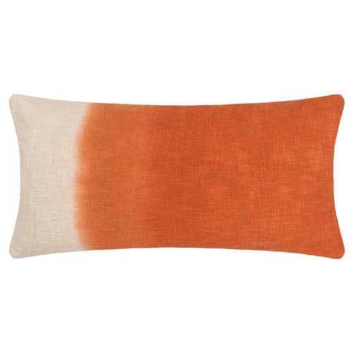 Abstract Orange Cushions - Mizu Rectangular Dip Dye Cushion Cover Amber furn.