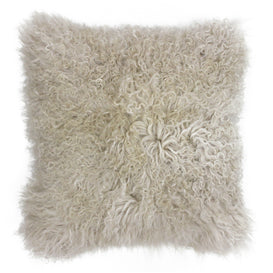 Paoletti Mongolian Sheepskin Cushion Cover in Oatmeal