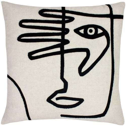 Abstract Beige Cushions - Mono Face  Cushion Cover Linen furn.