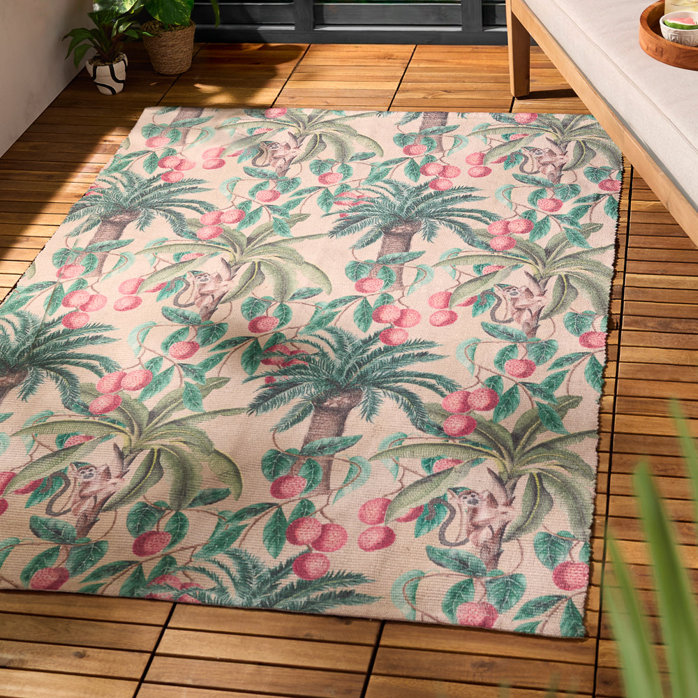 Jungle Beige Rugs - Monkey Palm Indoor/Outdoor Rug Papyrus Furn