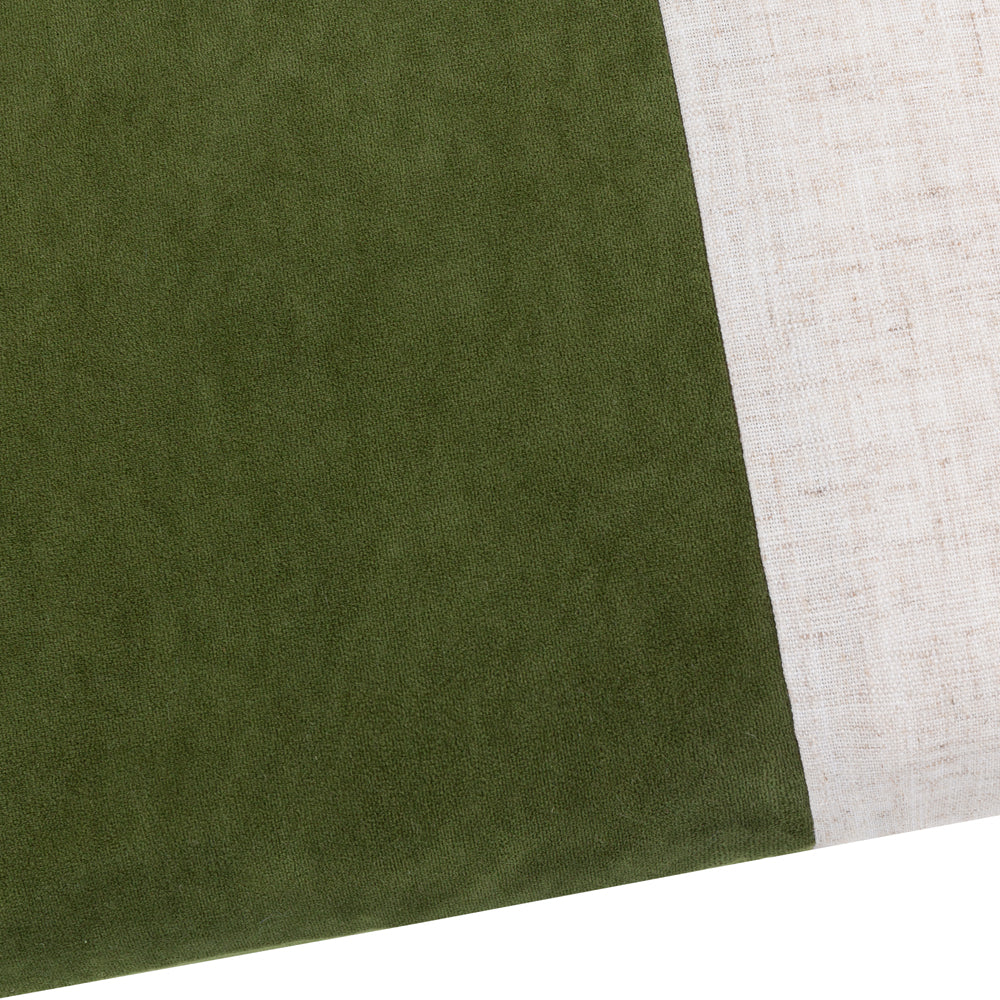 Morden Soft-Washed Velvet Cushion Olive Oil