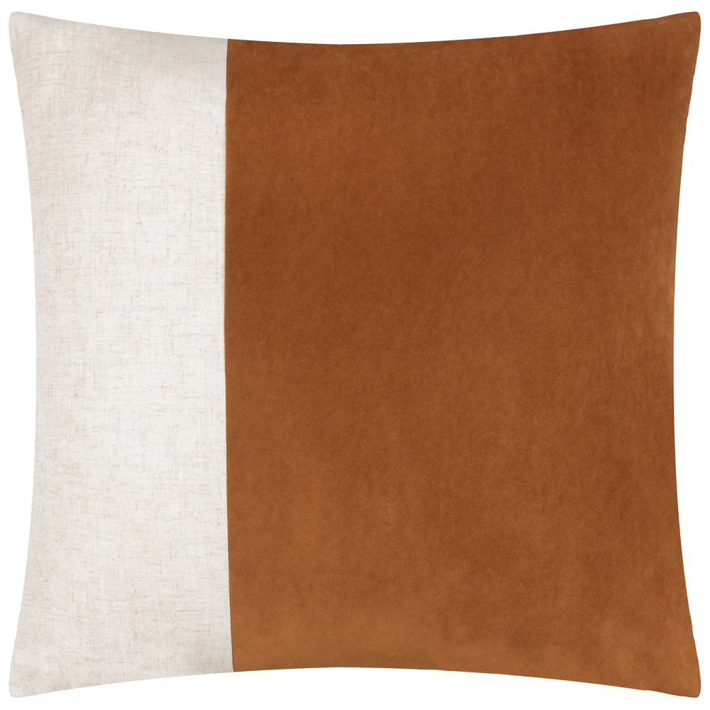 Morden Soft-Washed Velvet Cushion Pecan