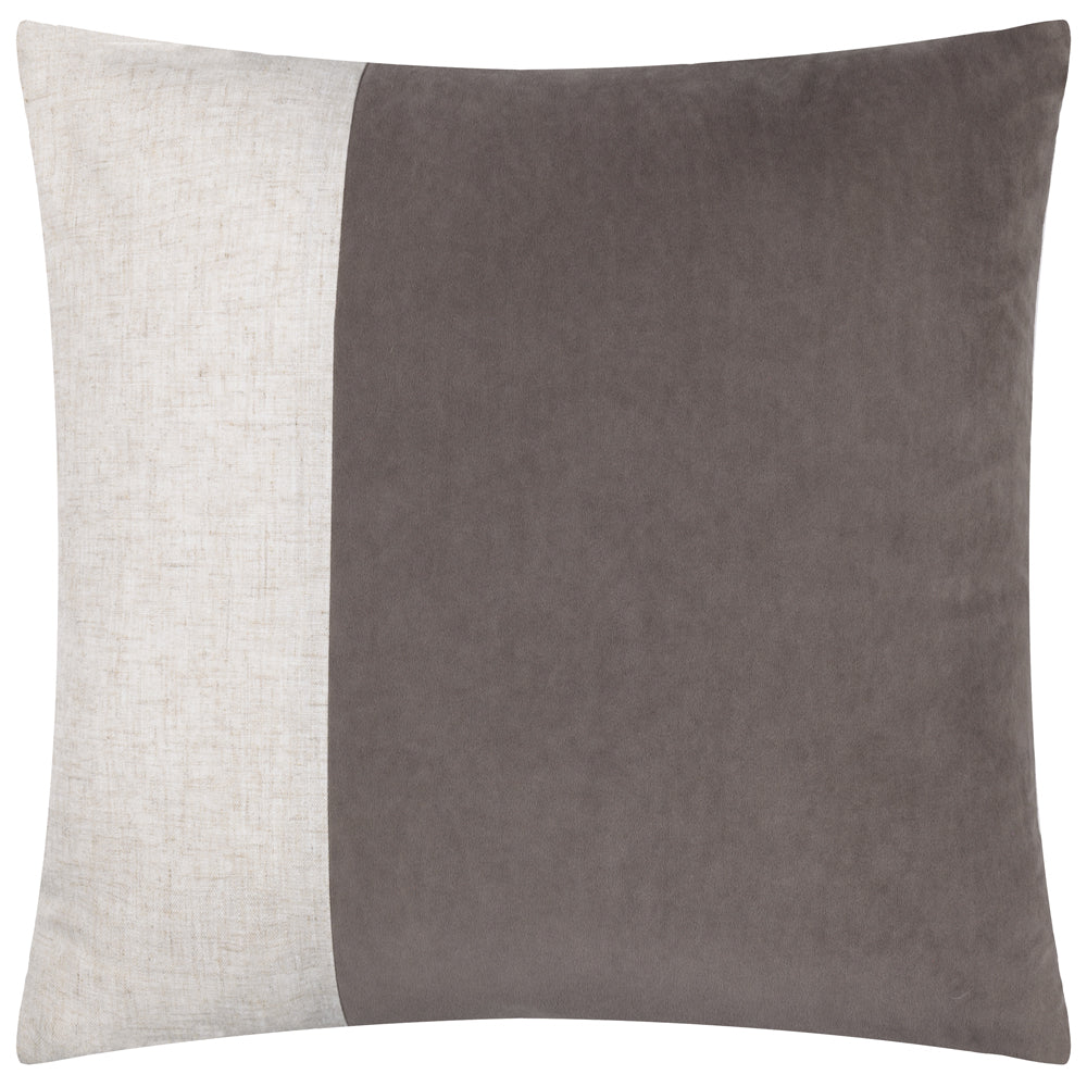 Morden Soft-Washed Velvet Cushion Taupe