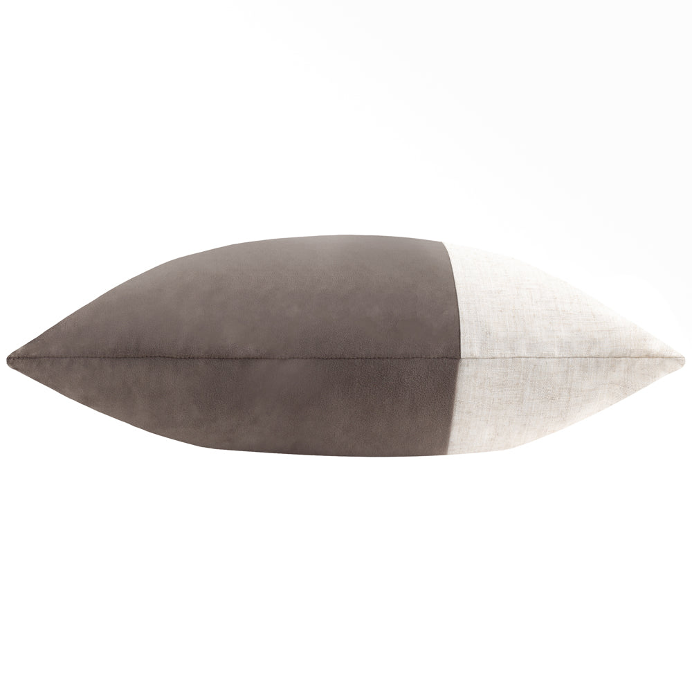 Morden Soft-Washed Velvet Cushion Taupe