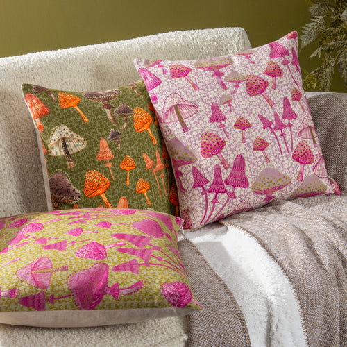 Abstract Purple Cushions - Mushroom Fields  Cushion Cover Lilac furn.