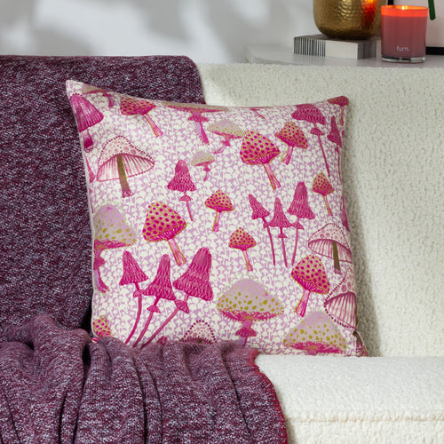 Abstract Purple Cushions - Mushroom Fields  Cushion Cover Lilac furn.