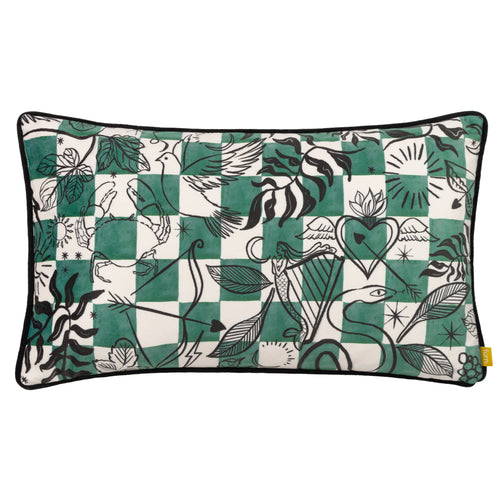 Abstract Green Cushions - Mythos  Cushion Cover Green/Natural furn.
