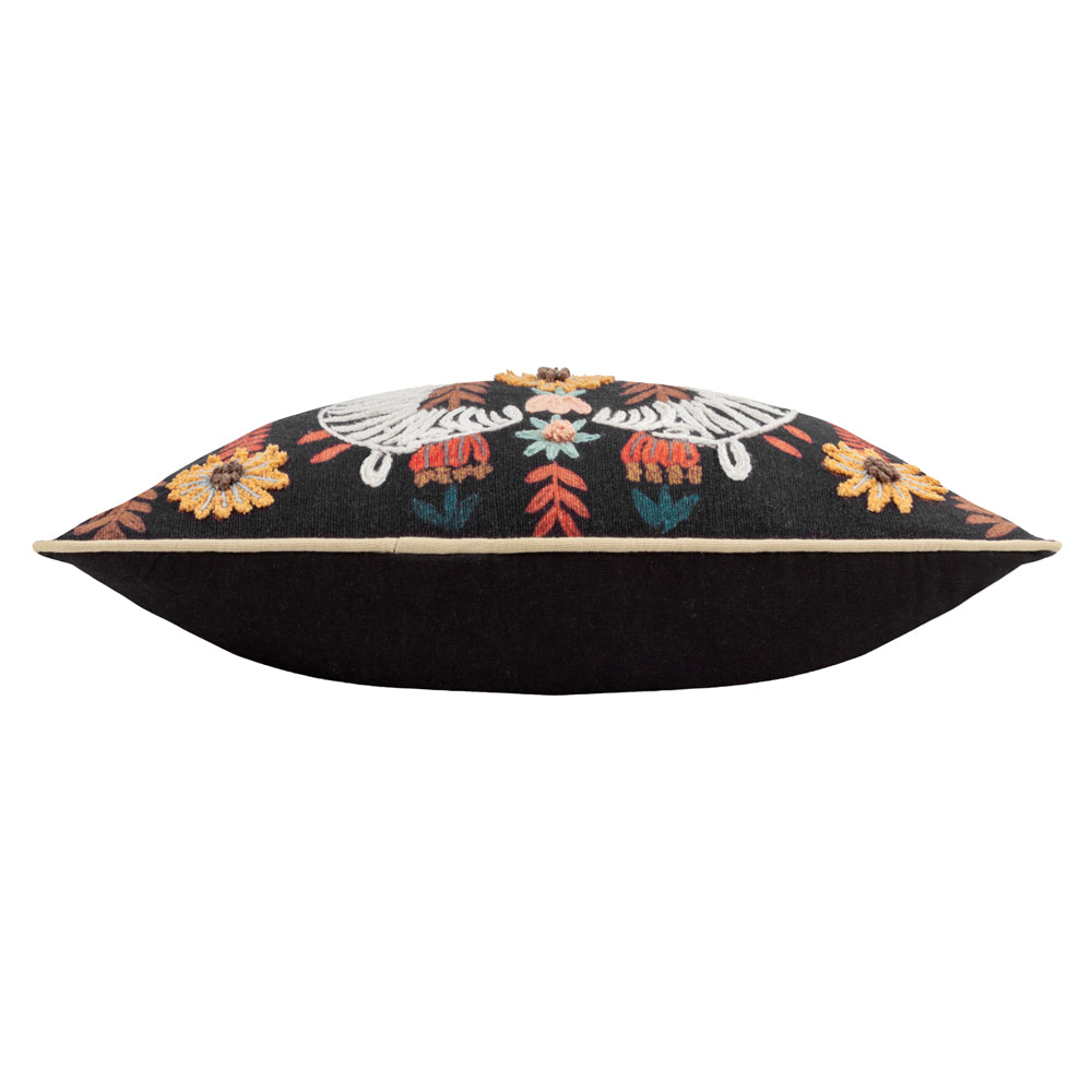 Mirrored Zebra Embroidered Cushion Multicolour