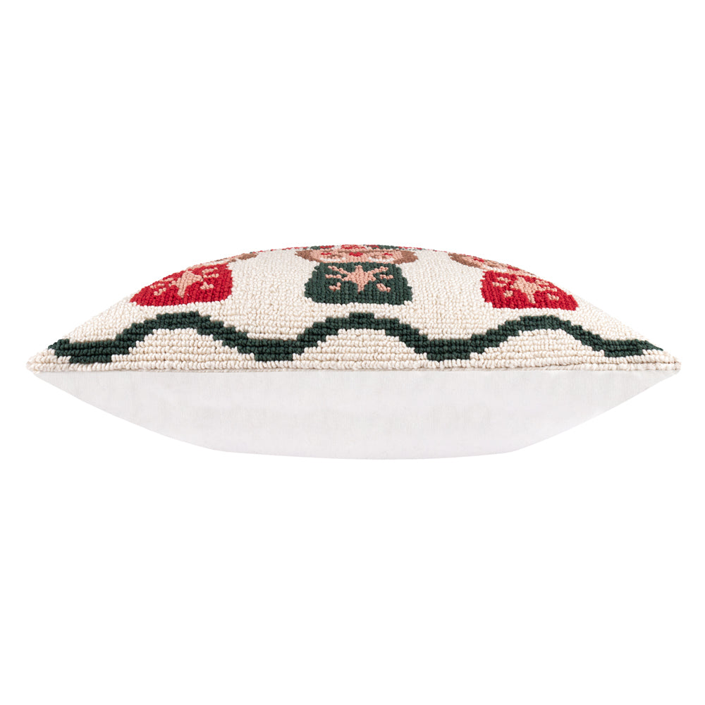 Nutcracker Trio Tufted Cushion Multicolour