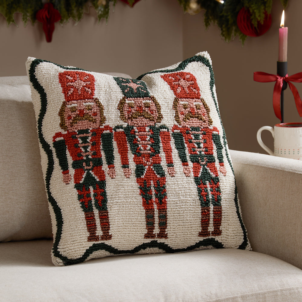 Nutcracker Trio Tufted Cushion Multicolour
