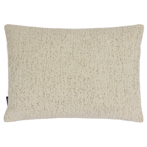 Plain Beige Cushions - Nellim Rectangular Boucle Textured  Cushion Cover Natural Paoletti