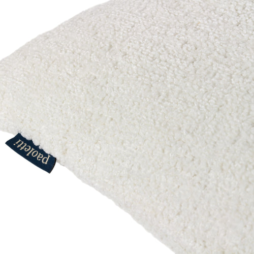 Plain Cream Cushions - Nellim Square Boucle Textured  Cushion Cover Ecru Paoletti