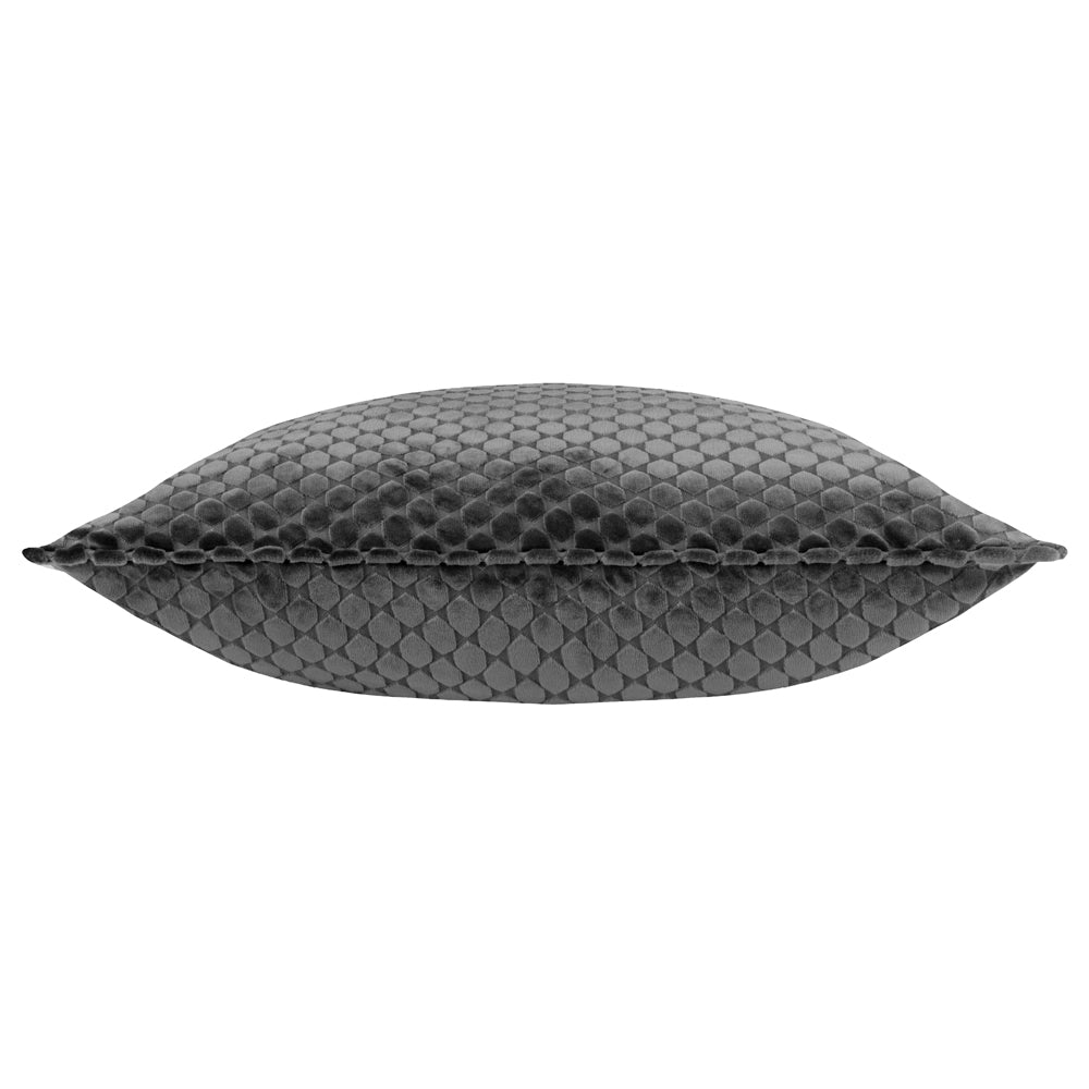 Neptune Velvet Cushion Charcoal