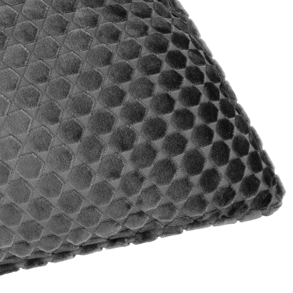 Neptune Velvet Cushion Charcoal