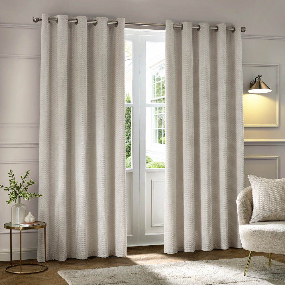Neptune Velvet Cushion Ivory