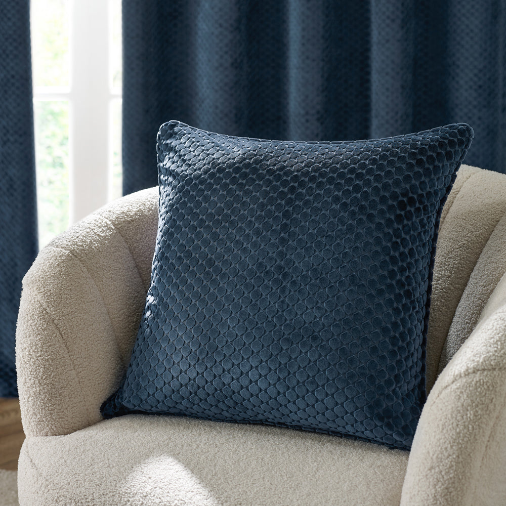 Neptune Velvet Cushion Navy