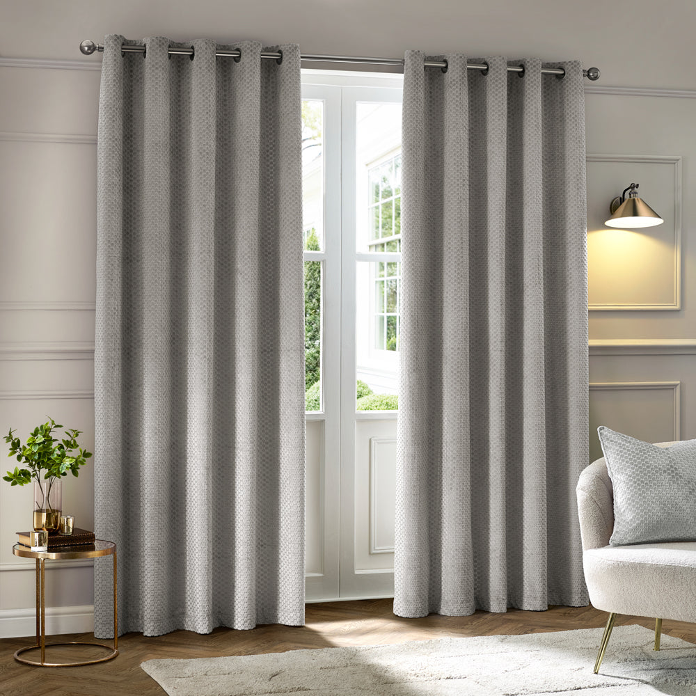 Neptune Velvet Cushion Silver