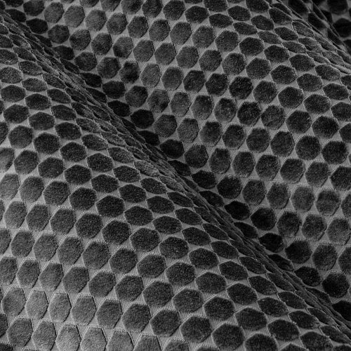 Neptune Fully Lined Velvet Eyelet Curtains Charcoal