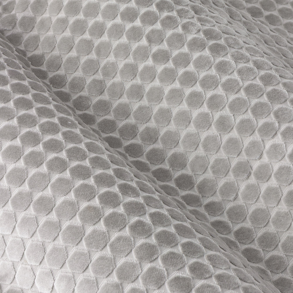 Neptune Fully Lined Velvet Eyelet Curtains Silver
