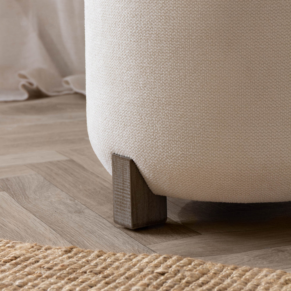 Neven Storage Footstool Ecru